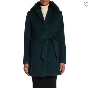 ⚡️NWT Andrew Marc Wool Blend Coat Fox Fur Collar